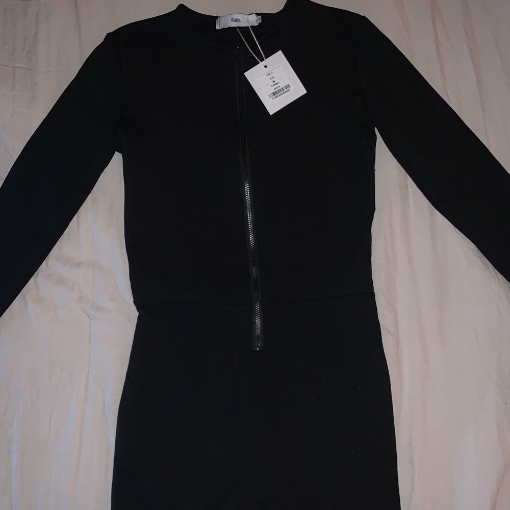 ADIKA Black Zip-Up Romper